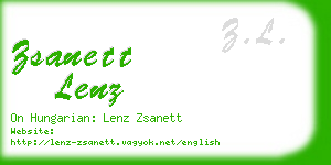 zsanett lenz business card